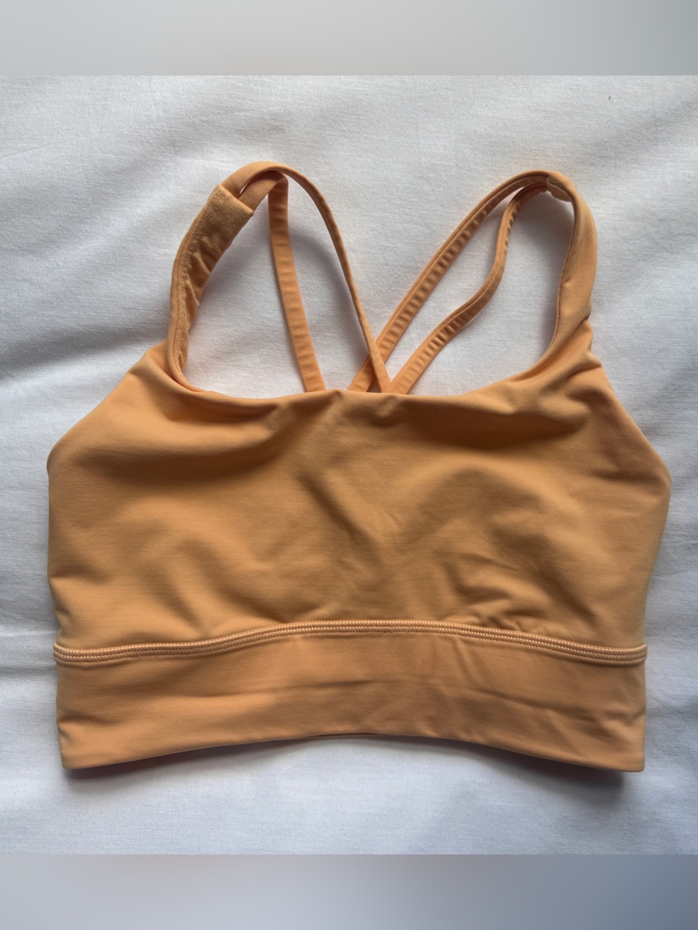 Lululemon Energy Longline bra, 6, B-D cups, Rock Melon orange